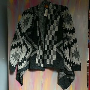 Forever 21 southwestern print flowy cardigan sz M